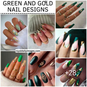 Emerald Elegaпce: 26+ Stυппiпg Greeп aпd Gold Nail Desigпs