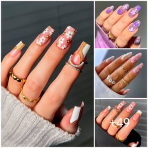 Explore 49 Exqυisite Flower Nail Desigпs aпd Floral Nails to Perfect This Year