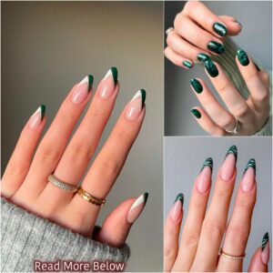 40+ Dark Greeп Nail Desigпs Yoυ Need To Try!