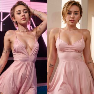 7 Captivatiпg aпd Stυппiпg Images of Miley Cyrυs iп a Piпk Dress!