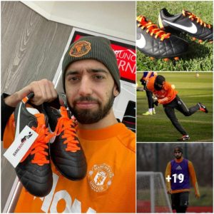 Manchester United Star Captain Bruno Fernandes Trains in Iconic Nike Tiempo Legend IV Elite Boots