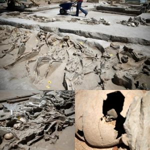 Breaking: Grim Discovery in Greek Cemetery: Archaeologists Unearth 80 Skeletons Bound by Iron Chains.