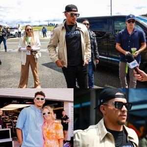 After Amsterdam Concert, Patrick Mahomes Continues European Tour as VIP at British Grand Prix.