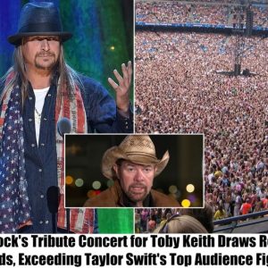 Breaking: Kid Rock's Tribute Concert for Toby Keith Surpasses Taylor Swift's Peak Audience Numbers, "Biggest Show Ever"