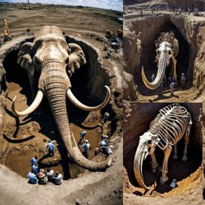 BREAKING NEWS: Archeology reveals massive mammoth skeleton preserved by unresearched prehistoric methods in North Africa some 15,000 years ago.